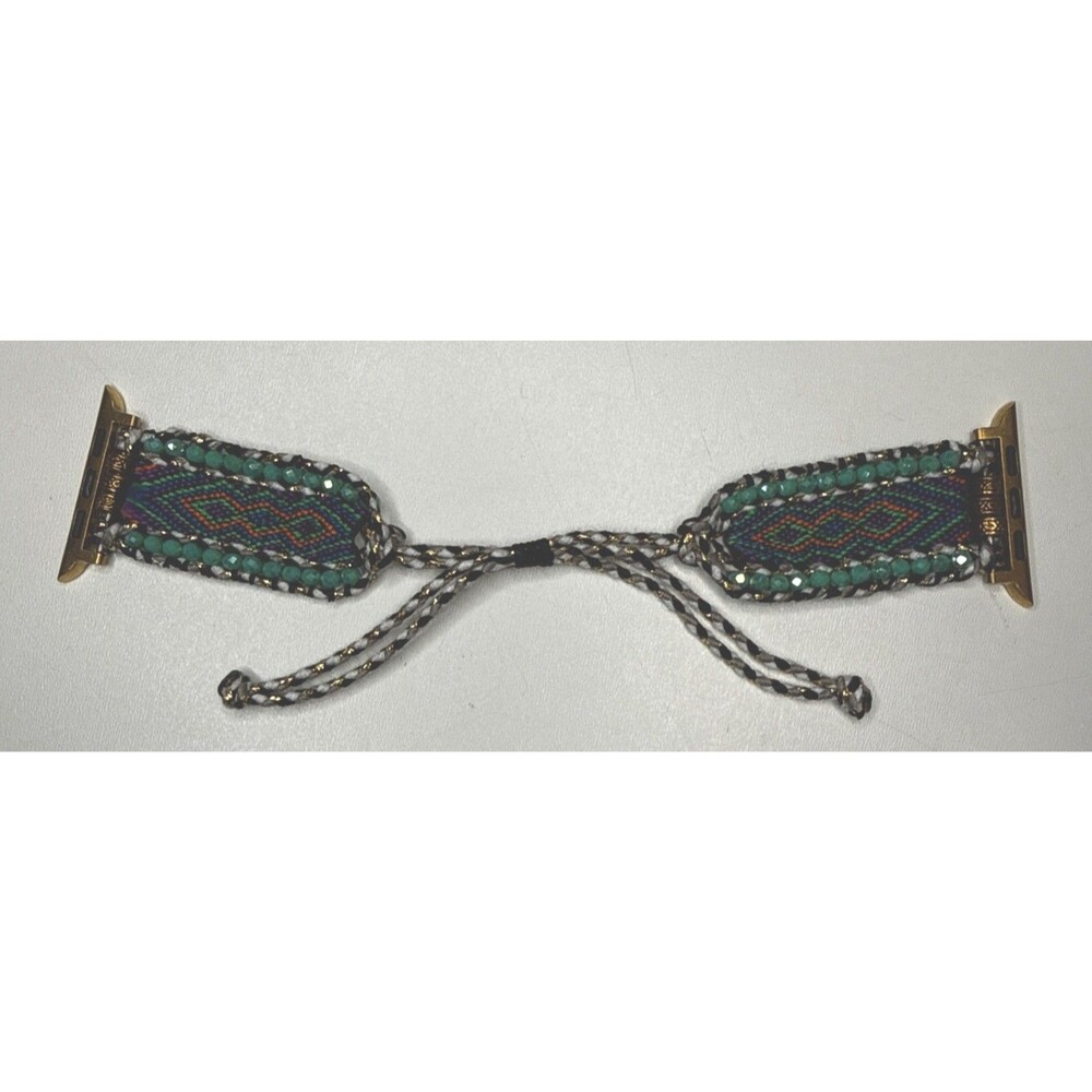 Friendship Bracelet Apple Watch Band Beaded Adjustable Aztec Bolo NWOT